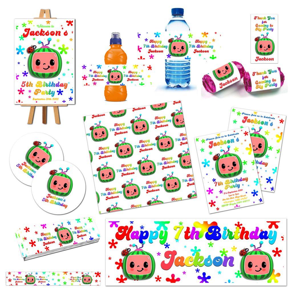 Cocomelon Personalised Happy Birthday Party Collection